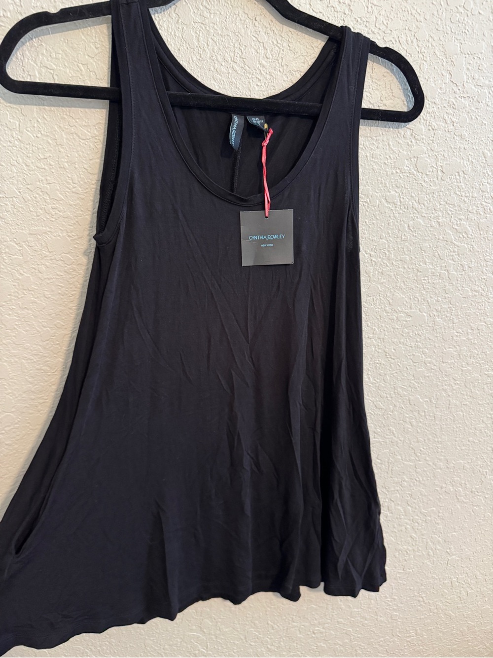 NWT Cynthia Rowley Black Sleeveless Tank Top
